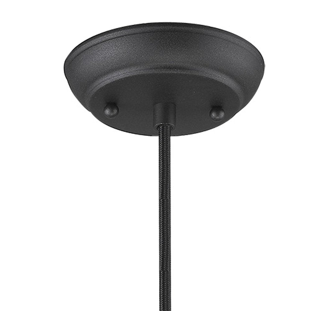 Hedron 1-Light Matte Black Pendant HomeRoots