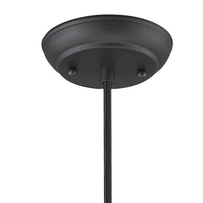 Hedron 1-Light Matte Black Pendant HomeRoots
