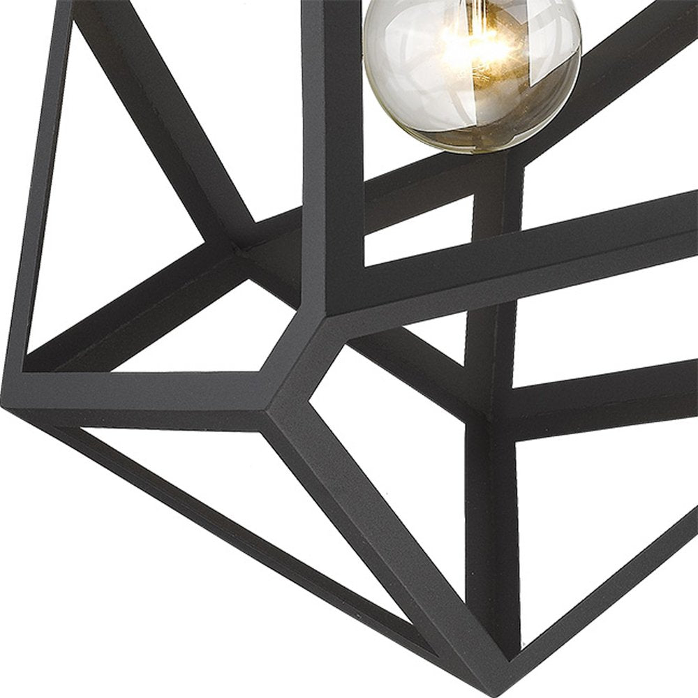 Hedron 1-Light Matte Black Pendant — view 4