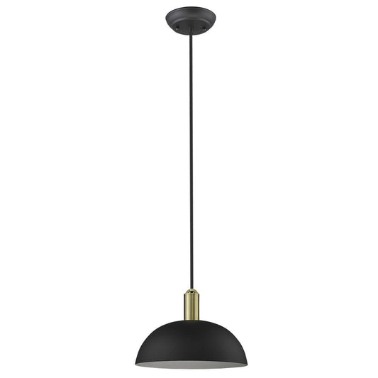 Ingo 1-Light Matte Black Pendant HomeRoots