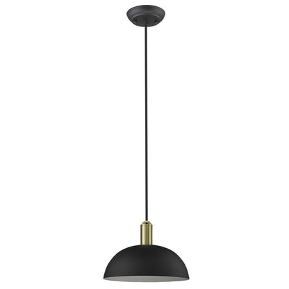 Ingo 1-Light Matte Black Pendant HomeRoots