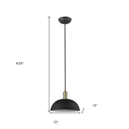 Ingo 1-Light Matte Black Pendant HomeRoots