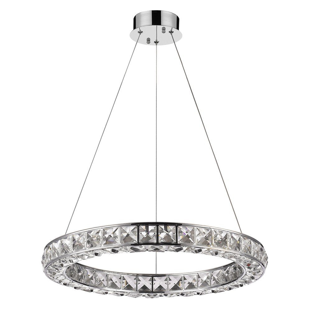 Silver Unique Statement Metal and Glass LED Dimmable Chandelier With Silver Shades HomeRoots