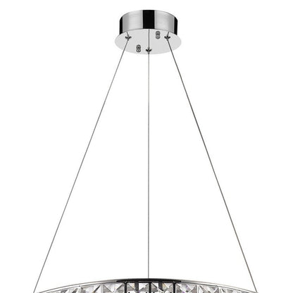 Silver Unique Statement Metal and Glass LED Dimmable Chandelier With Silver Shades HomeRoots