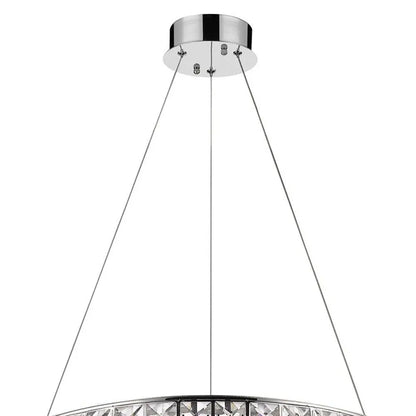 Silver Faux Crystal Bling Ring LED Hanging Light HomeRoots
