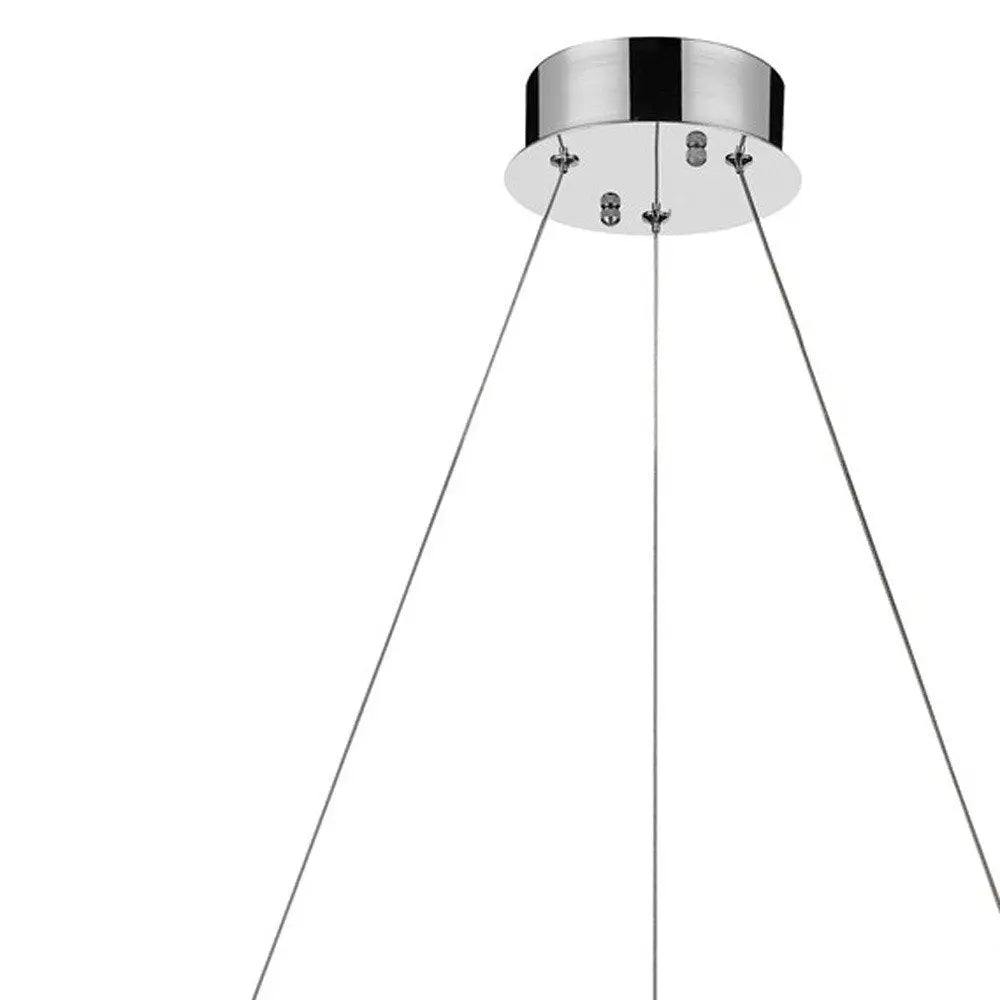 Silver Faux Crystal Bling Ring LED Hanging Light HomeRoots