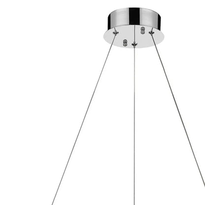 Silver Faux Crystal Bling Ring LED Hanging Light HomeRoots