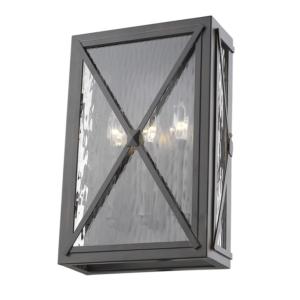 Black And Clear Three Light Transparent Dimmable Outdoor Hanging Lights With Bronze Shades HomeRoots