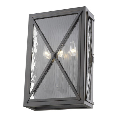 Black And Clear Three Light Transparent Dimmable Outdoor Hanging Lights With Bronze Shades HomeRoots