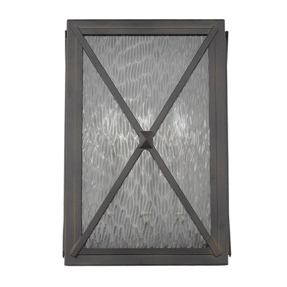 Black And Clear Three Light Transparent Dimmable Outdoor Hanging Lights With Bronze Shades HomeRoots