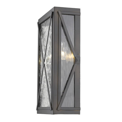 Black And Clear Three Light Transparent Dimmable Outdoor Hanging Lights With Bronze Shades HomeRoots