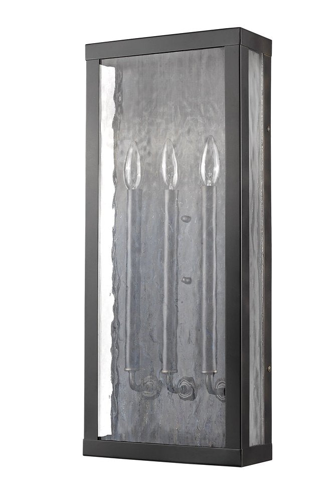 Black And Clear Three Light Transparent Dimmable Outdoor Hanging Lights With Black And Clear Shades HomeRoots