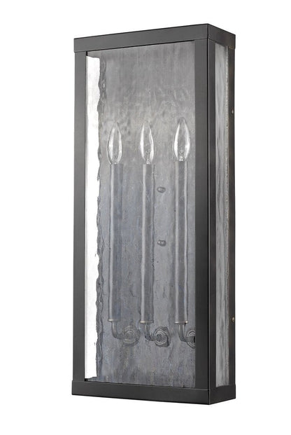 Charleston 3-Light Oil-Rubbed Bronze Shadowbox Wall Light (Large) HomeRoots