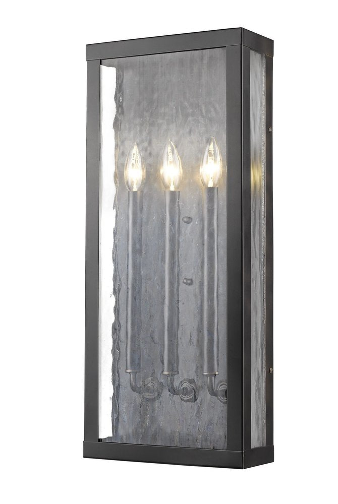 Charleston 3-Light Oil-Rubbed Bronze Shadowbox Wall Light (Large) HomeRoots