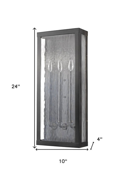 Charleston 3-Light Oil-Rubbed Bronze Shadowbox Wall Light (Large) HomeRoots