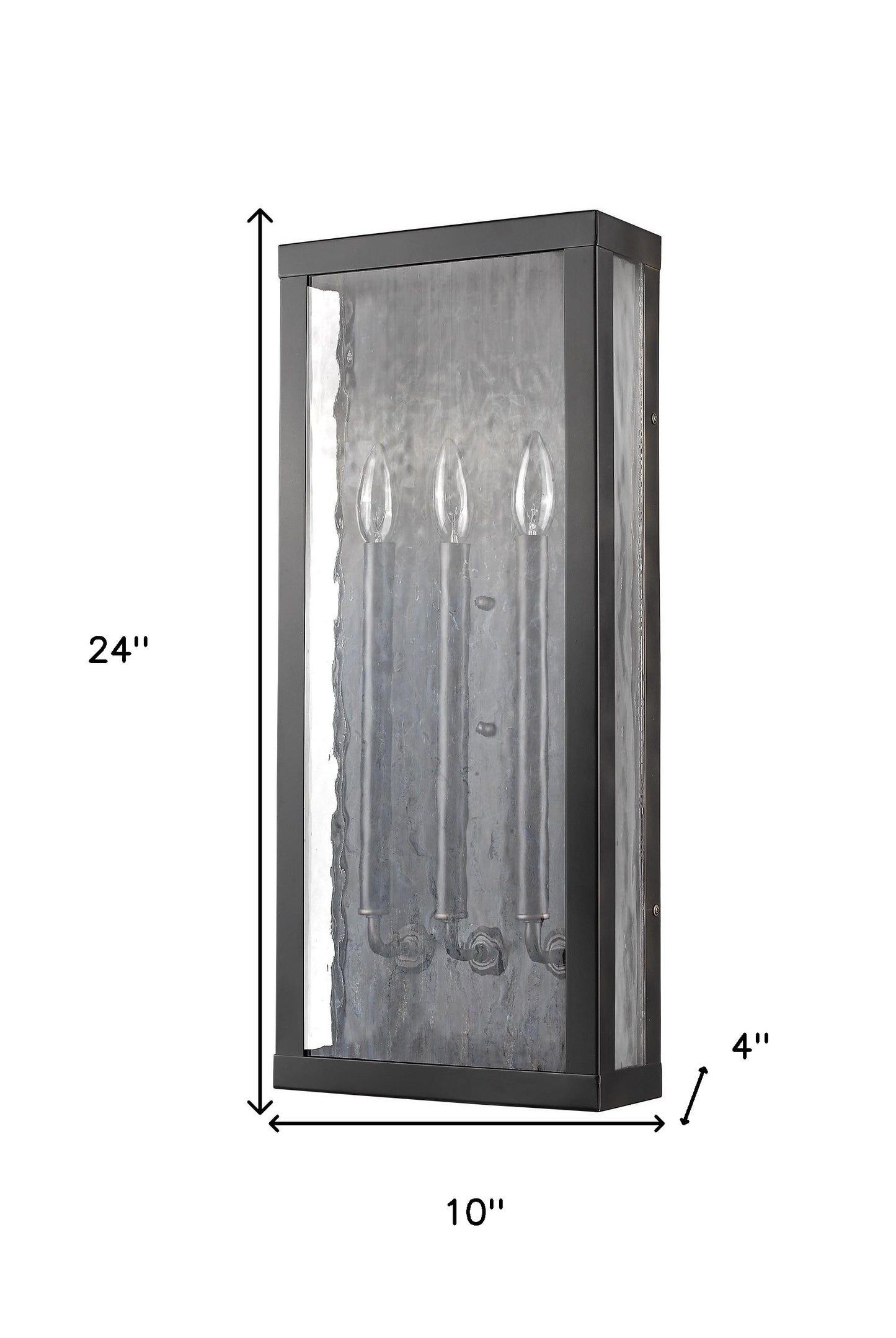 Charleston 3-Light Oil-Rubbed Bronze Shadowbox Wall Light (Large)