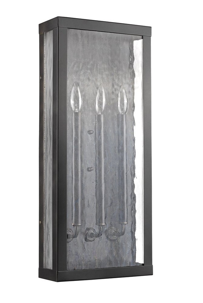 Charleston 3-Light Oil-Rubbed Bronze Shadowbox Wall Light (Large) HomeRoots