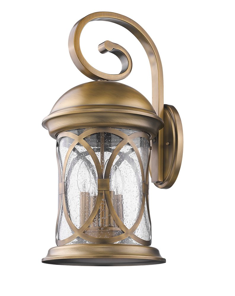 Lincoln 4-Light Antique Brass Wall Light HomeRoots