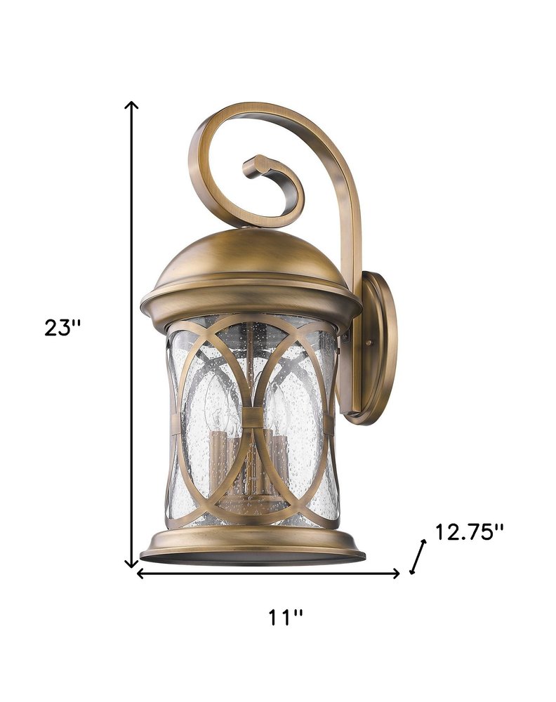 Lincoln 4-Light Antique Brass Wall Light HomeRoots