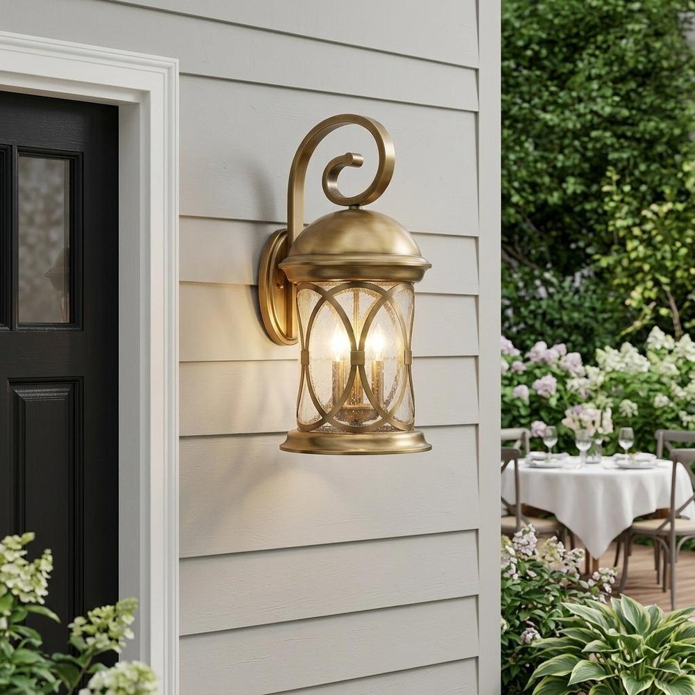 Lincoln 4-Light Antique Brass Wall Light HomeRoots