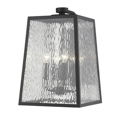 Hirche 4-Light Matte Black Wall Light HomeRoots