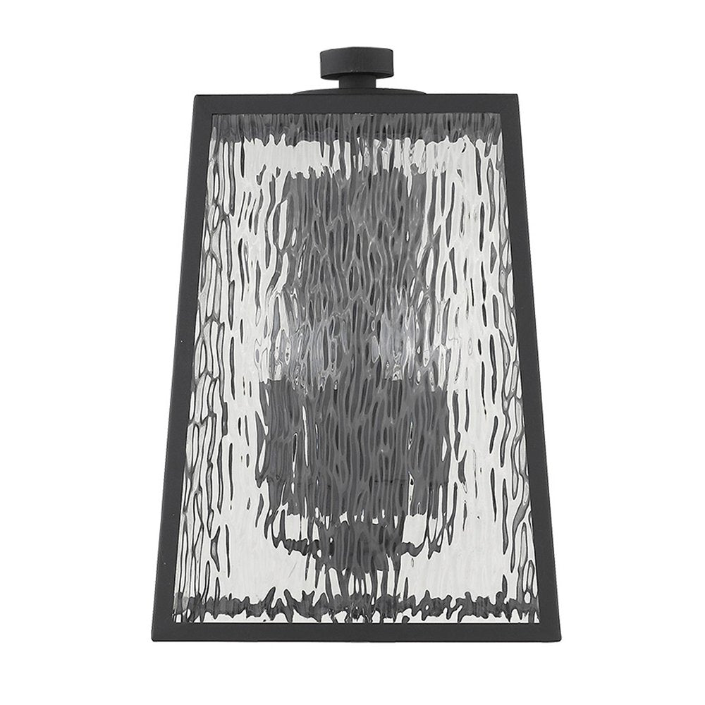 Black And Clear Four Light Seeded Dimmable Outdoor Hanging Lights With Bronze Shades HomeRoots