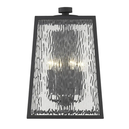 Hirche 4-Light Matte Black Wall Light HomeRoots