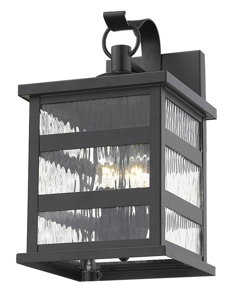 Black And Clear Three Light Transparent Dimmable Outdoor Hanging Lights With Black Shades HomeRoots
