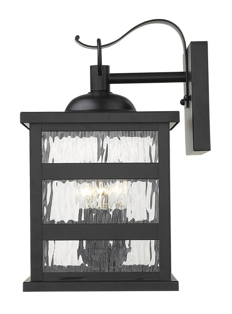 Black And Clear Three Light Transparent Dimmable Outdoor Hanging Lights With Black Shades HomeRoots