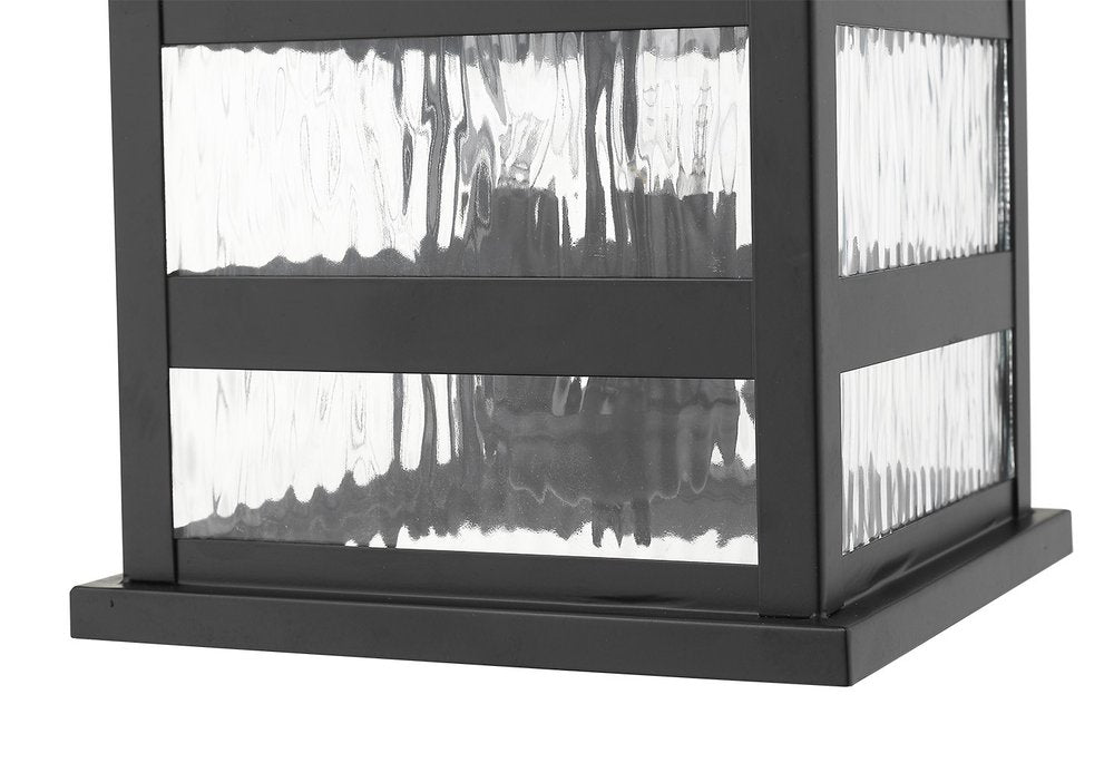 Black And Clear Three Light Transparent Dimmable Outdoor Hanging Lights With Black Shades HomeRoots