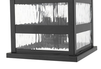 Black And Clear Three Light Transparent Dimmable Outdoor Hanging Lights With Black Shades HomeRoots