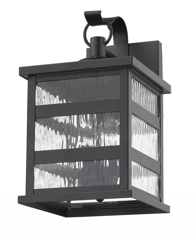 Black And Clear Three Light Transparent Dimmable Outdoor Hanging Lights With Black Shades HomeRoots