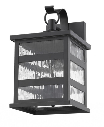Black And Clear Three Light Transparent Dimmable Outdoor Hanging Lights With Black Shades HomeRoots