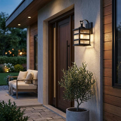 Black And Clear Three Light Transparent Dimmable Outdoor Hanging Lights With Black And Clear Shades HomeRoots