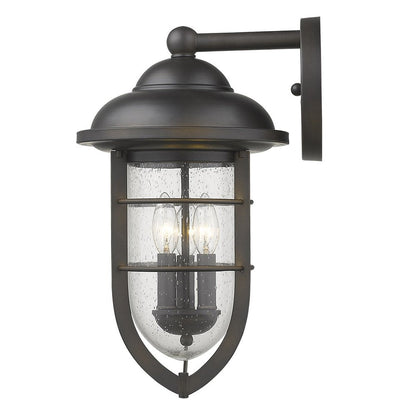 Black And Clear Three Light Seeded Dimmable Outdoor Hanging Lights With Bronze Shades HomeRoots