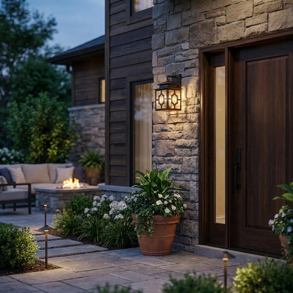 Black And Clear Three Light Seeded Dimmable Outdoor Hanging Lights With Black And Clear Shades HomeRoots