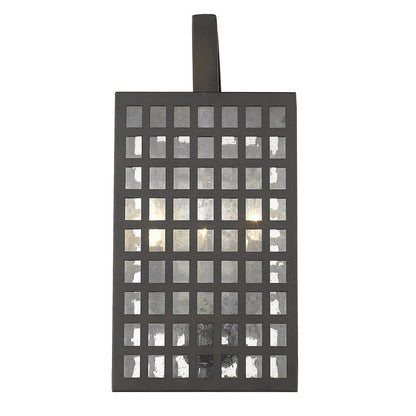 Black And Clear Three Light Seeded Dimmable Outdoor Hanging Lights With Bronze Shades HomeRoots