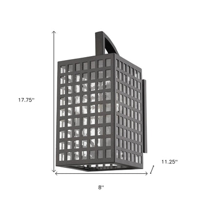 Black And Clear Three Light Seeded Dimmable Outdoor Hanging Lights With Bronze Shades HomeRoots