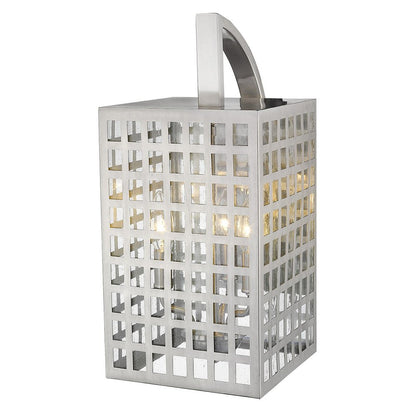 White And Clear Three Light Seeded Dimmable Outdoor Hanging Lights With Nickel Shades HomeRoots