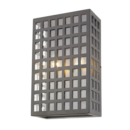 Black And Clear Two Light Seeded Dimmable Outdoor Hanging Lights With Bronze Shades HomeRoots