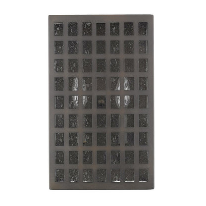 Black And Clear Two Light Seeded Dimmable Outdoor Hanging Lights With Bronze Shades HomeRoots