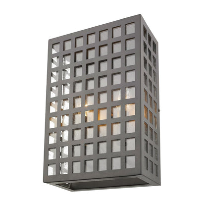 Black And Clear Two Light Seeded Dimmable Outdoor Hanging Lights With Bronze Shades HomeRoots