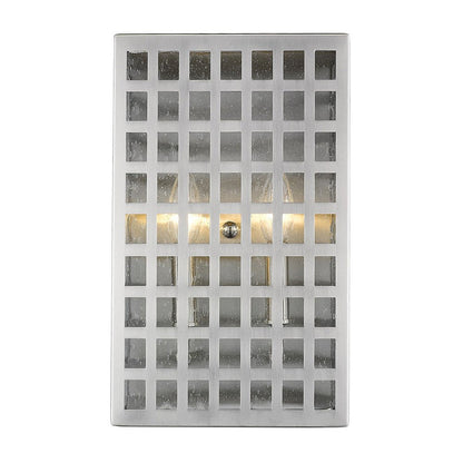 White And Clear Two Light Seeded Dimmable Outdoor Hanging Lights With Nickel Shades HomeRoots