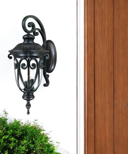 Naples 3-Light Marbelized Mahogany Wall Light HomeRoots