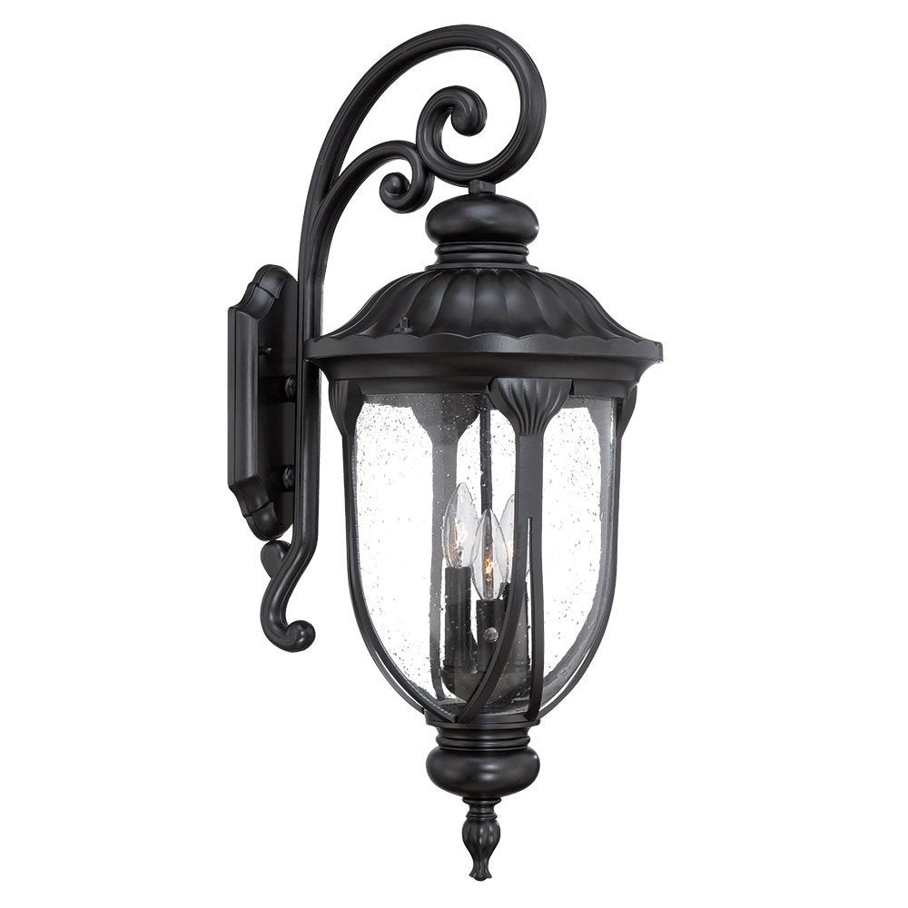 Laurens 3-Light Matte Black Wall Light HomeRoots