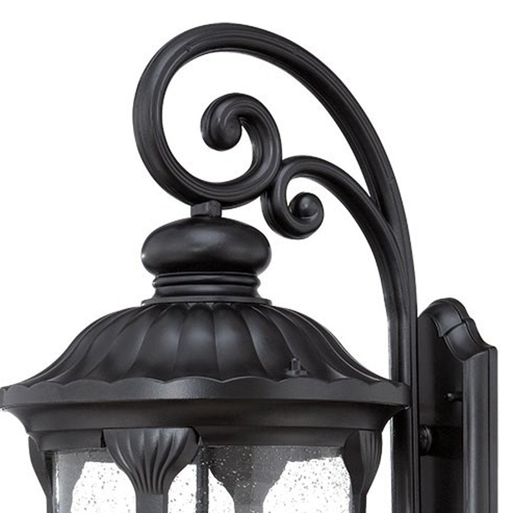 Laurens 3-Light Matte Black Wall Light HomeRoots