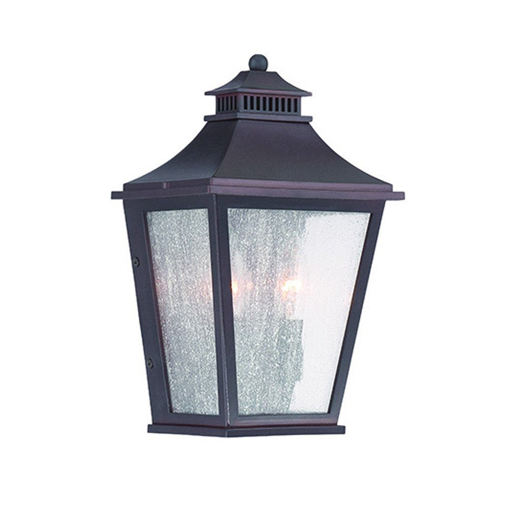Black And Clear Two Light Transparent Dimmable Outdoor Hanging Lights With Antiqued Brass Shades HomeRoots