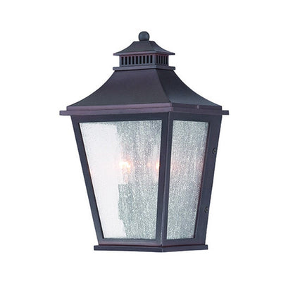 Black And Clear Two Light Transparent Dimmable Outdoor Hanging Lights With Antiqued Brass Shades HomeRoots