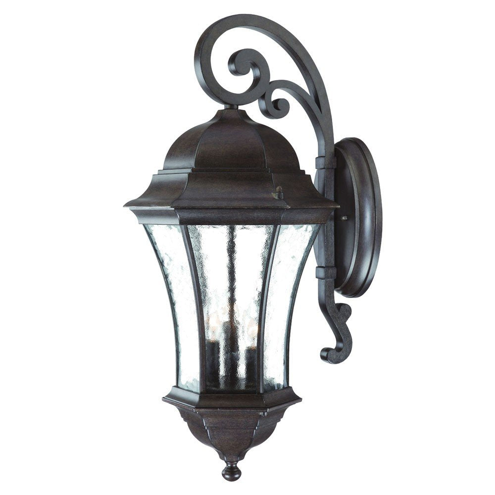 Waverly 3-Light Black Coral Wall Light — view 1