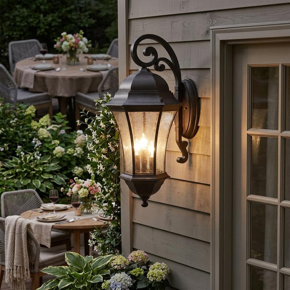 Waverly 3-Light Black Coral Wall Light HomeRoots